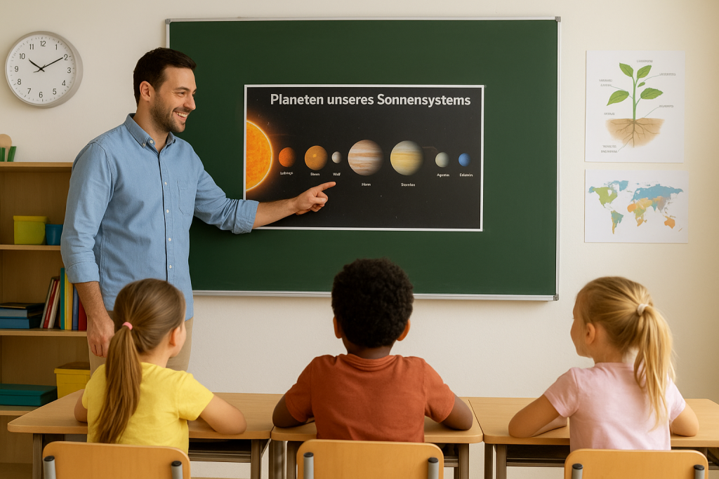 Laminiertes Poster in der Schule