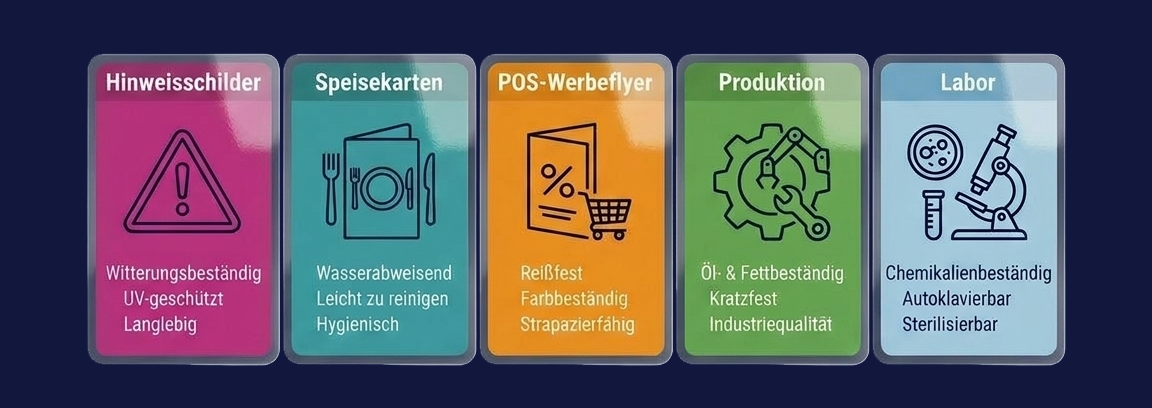 Beispiele Laminierte Flyer